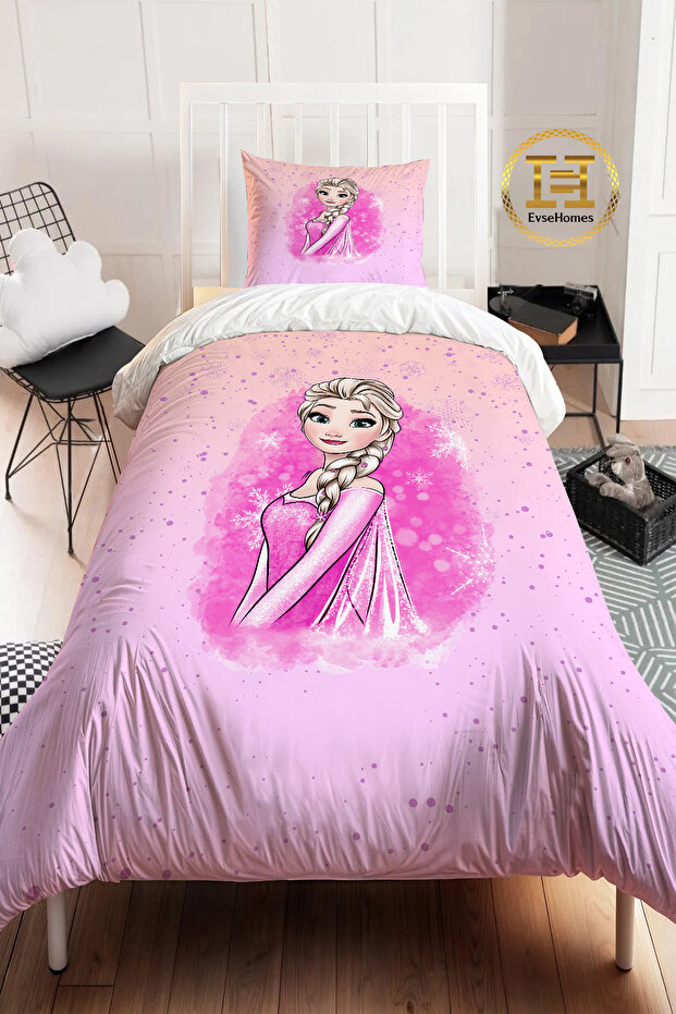 Elsa Purple-Pink Digital Printing Duvet Set