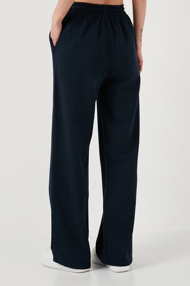 Pamuklu Relaxed Fit Yüksek Bel Bol Paça Pantolon Pantolon 668yp5118 - 7