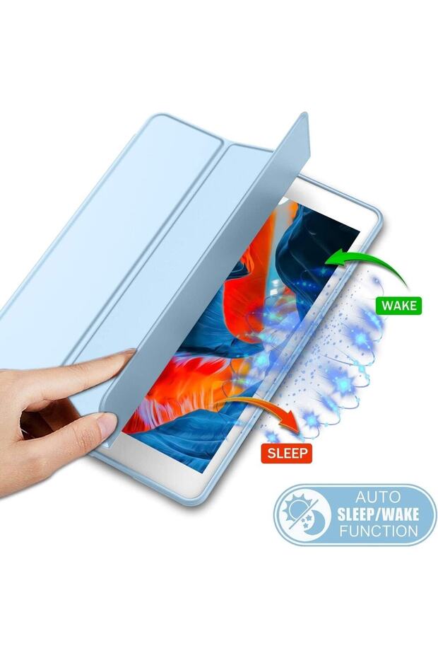 Apple Ipad 9. 8. 7. Nesil 10.2" Kılıf Kalem Bölmeli Smart Case A2602 A2603 A2604 A2605 - 4