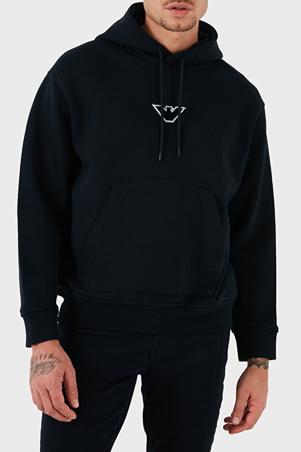 100% Cotton Logo Regular Fit Hooded Sweat Men's Sweat 6D1M93 1Jtaz 0985