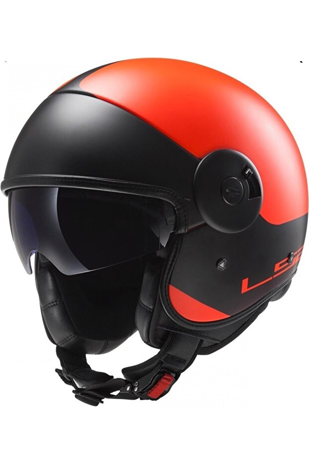 CABRIO YARIM KASK MAT TURUNCU - 1