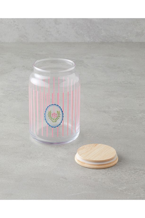 Retro Time Cam Kavanoz 800 ml Pembe - 2