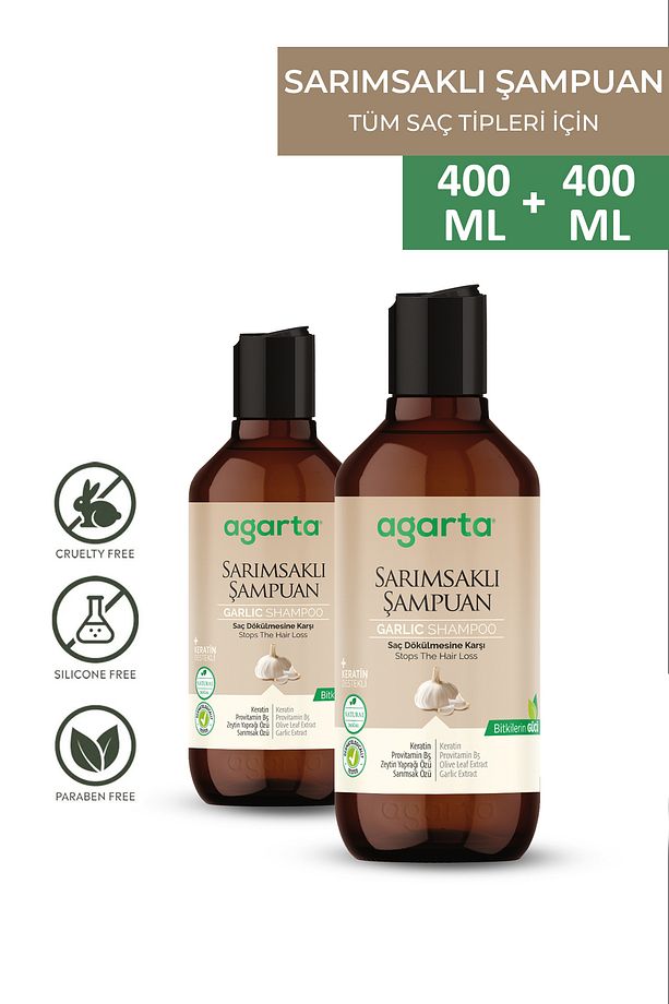 2 Adet Sarımsak Şampuanı Saç Dökülmesine Karşı 400 ml - 1