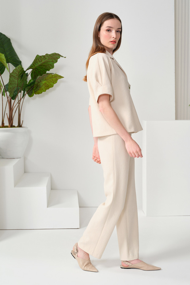 بلوزة منقوشة بأزرار مفصلة - 5