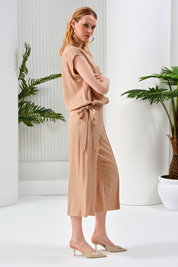 jacard Pantaloni Capri - 3