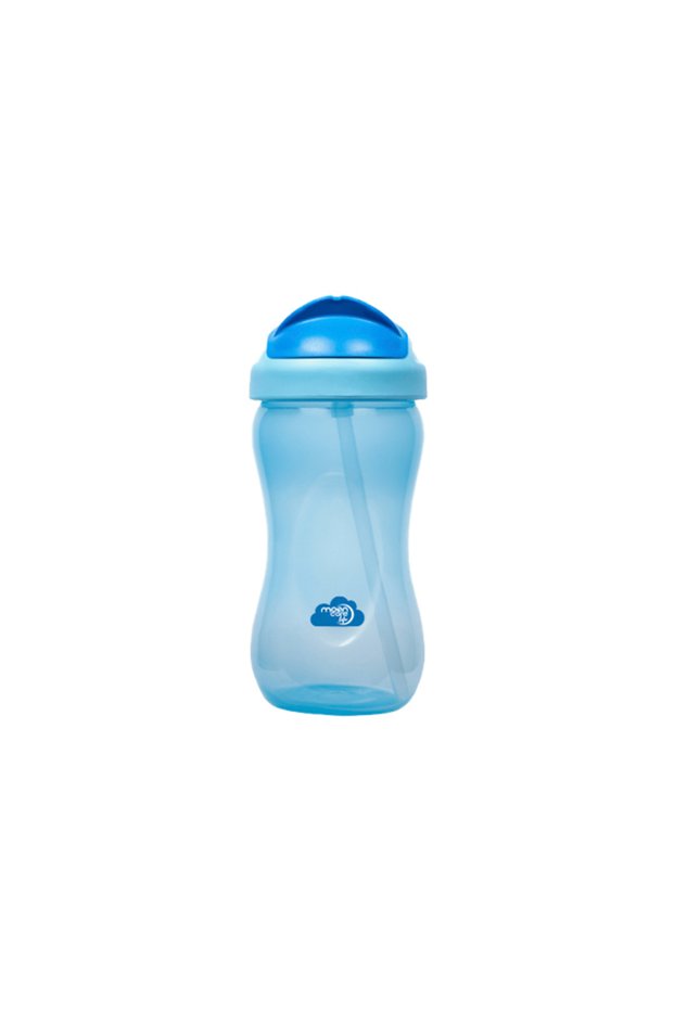 Life Colored Glass with Straw 350 ml (Blue)