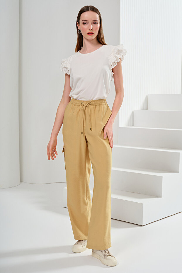 Lace-Up Waist Sports Trousers