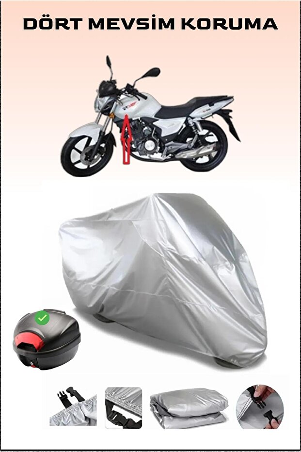 RKS Titanic 150-R Rear Bag Compatible Motorcycle Cover Waterproof Durable Fabric
