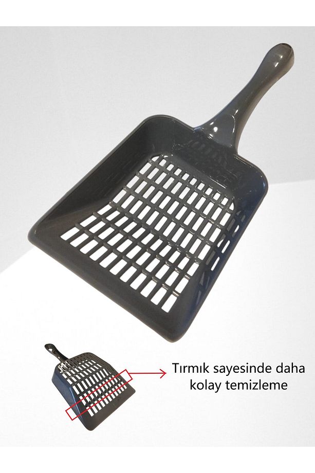 Kedi Kum Küreği, Kedi Kumu Temizleme Küreği Kedi Tuvalet Küreği Elekli Kum Kürek - 4
