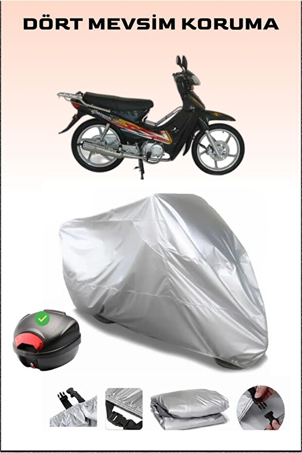 Mondial 100 UKH Rear Bag Compatible Motorcycle Cover Waterproof Durable Fabric