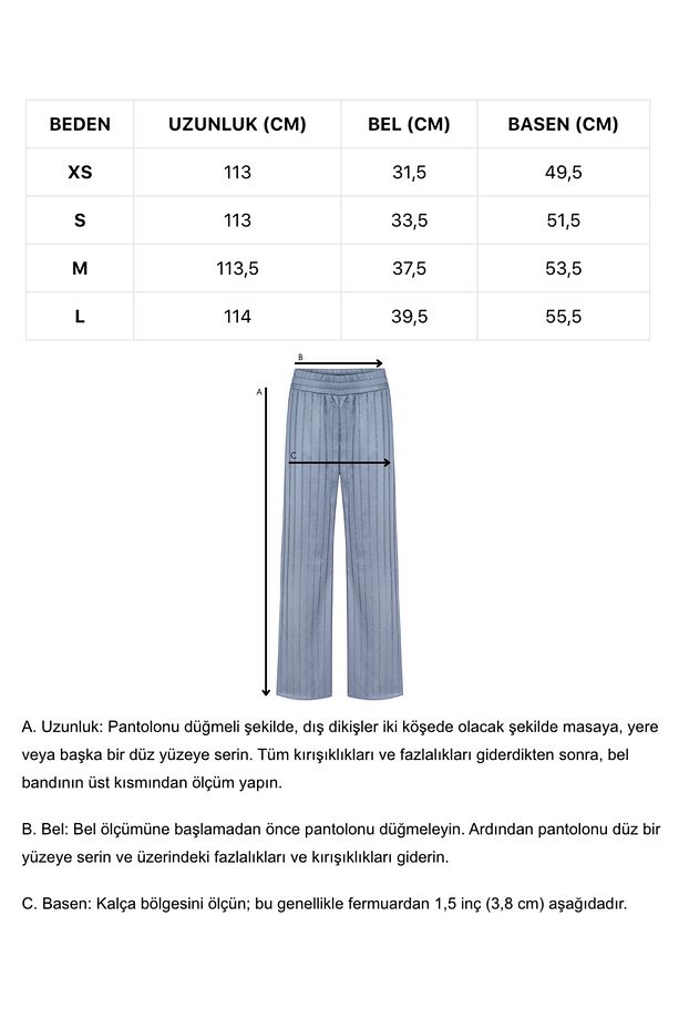 Luminescent Crystal Pant In Gray Kadın Gri Taş Şerit Detaylı Parlak Düz Kesim Pantolon - 7
