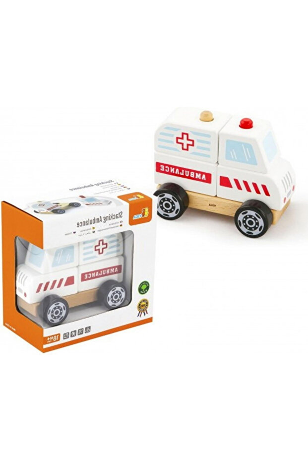 Stacking Ambulance, Multicoloured, 2043652 - 5