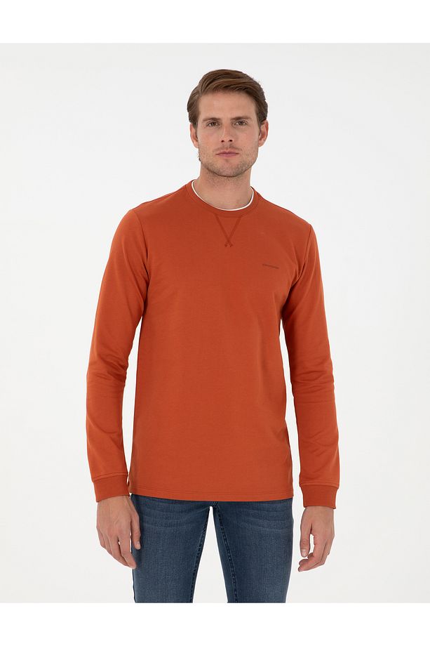 Kiremit Regular Fit Bisiklet Yaka Basic Sweatshirt 50298968-VR040 - 1