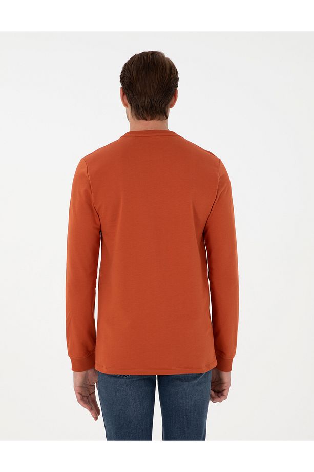 Kiremit Regular Fit Bisiklet Yaka Basic Sweatshirt 50298968-VR040 - 5