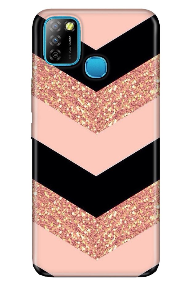 Infinix Smart 5 Case Silicone Tioserisi Patterned Illustrated - Glittery Sequin Marble