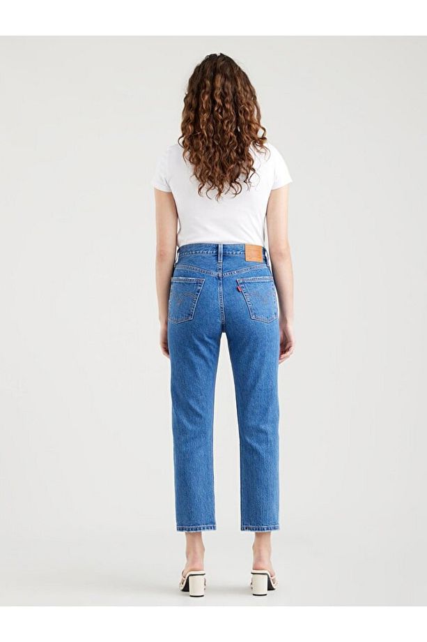 501 Regular Fit Yüksek Bel Cropped Jeans  KOT PANTOLON A7739 - 5