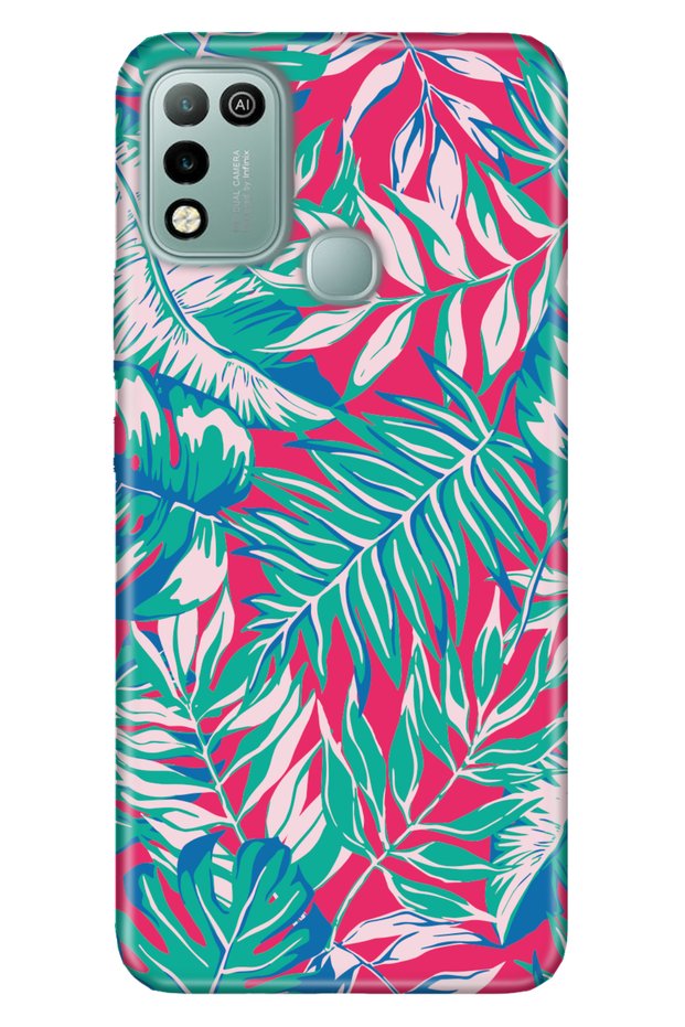Case for Infinix Hot 10 Play Case Silicone Patterned Full Protection Cover Matte Leaf