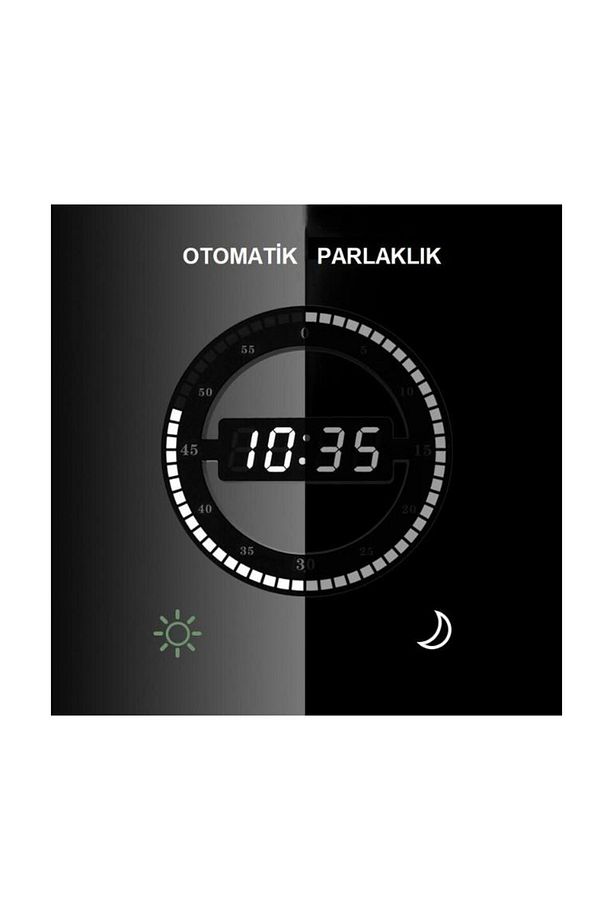 3D LED Dijital Elektronik Modern Duvar ve Masa Saati - 2