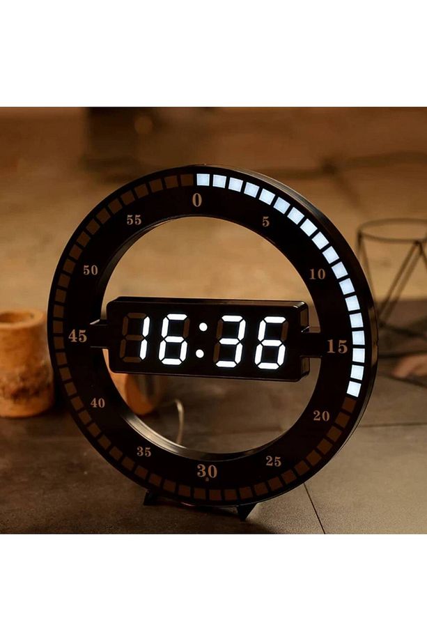 3D LED Dijital Elektronik Modern Duvar ve Masa Saati - 1