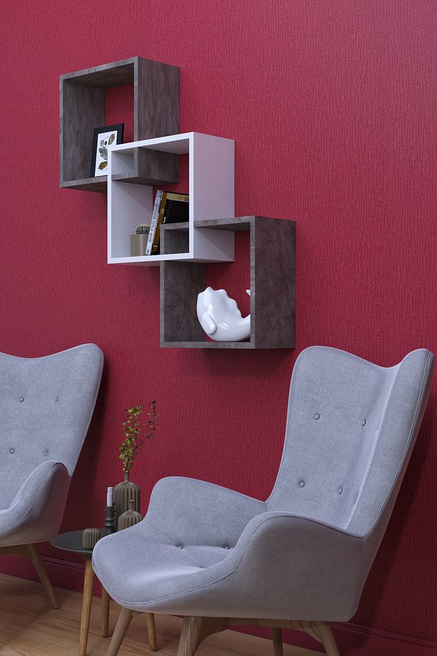 Duvara Monte Geniş Raflı Modern Duvar Rafı - 1