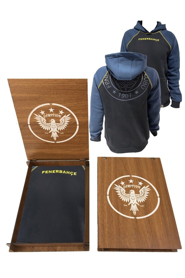 Licensed Hooded Men's Tribün Sweatshirt with Gift Wooden Box