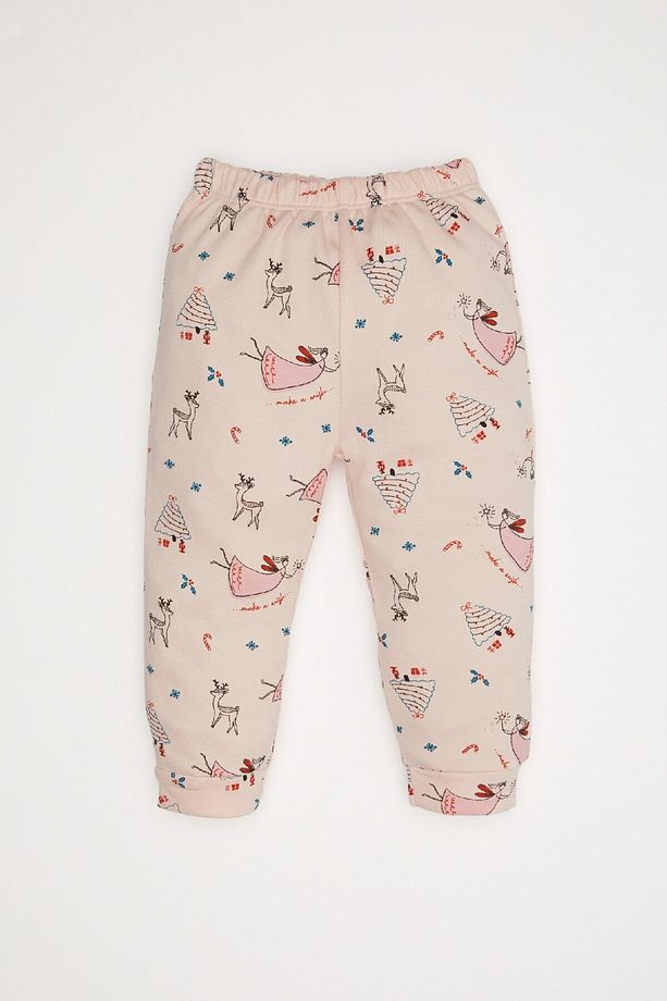 Kız Bebek Pijama Takımı Yılbaşı Temalı Uzun Kollu Üst Uzun Alt D7161a524wn - 2