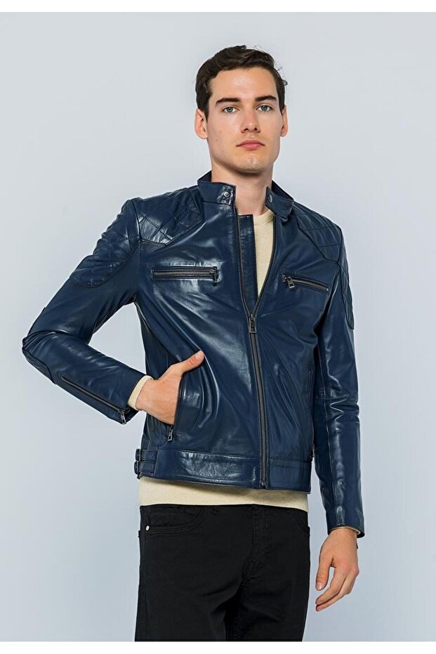 Men's Leather Jacket E-1042 - 4