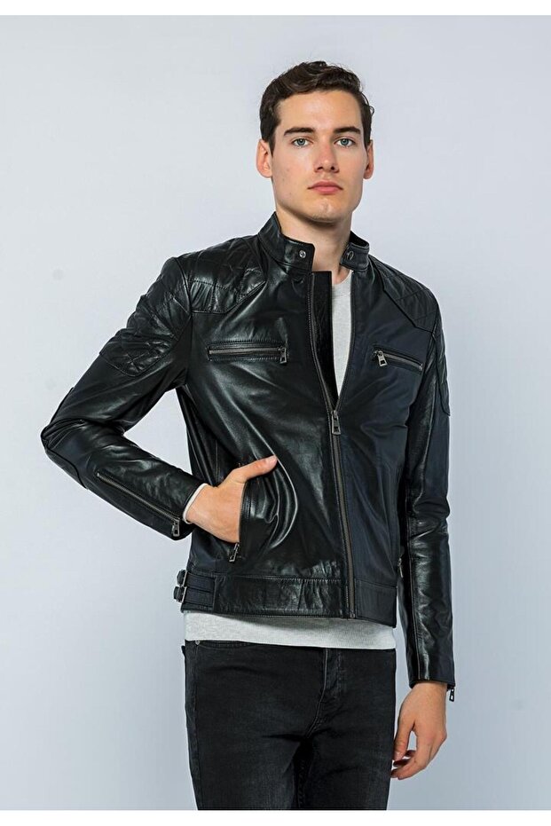 Men's Leather Jacket E-1042 - 4