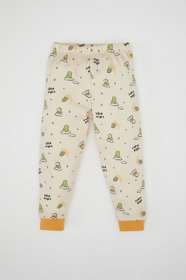 Erkek Bebek Pijama Takımı Dinazor Baskılı Uzun Kollu Üst Uzun Alt D3437a524wn - 2