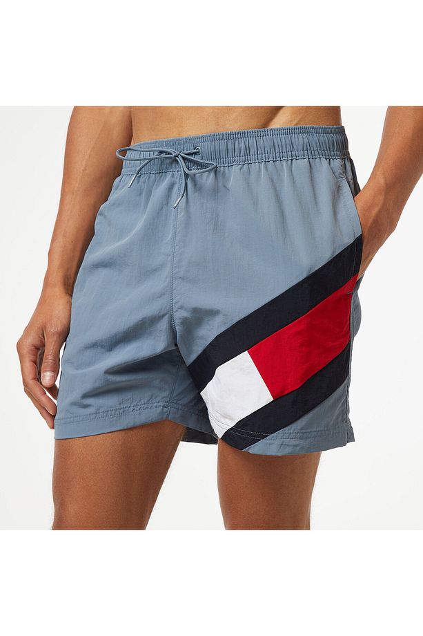 Sf Medium Drawstring Erkek Mavi Deniz Şortu - 4