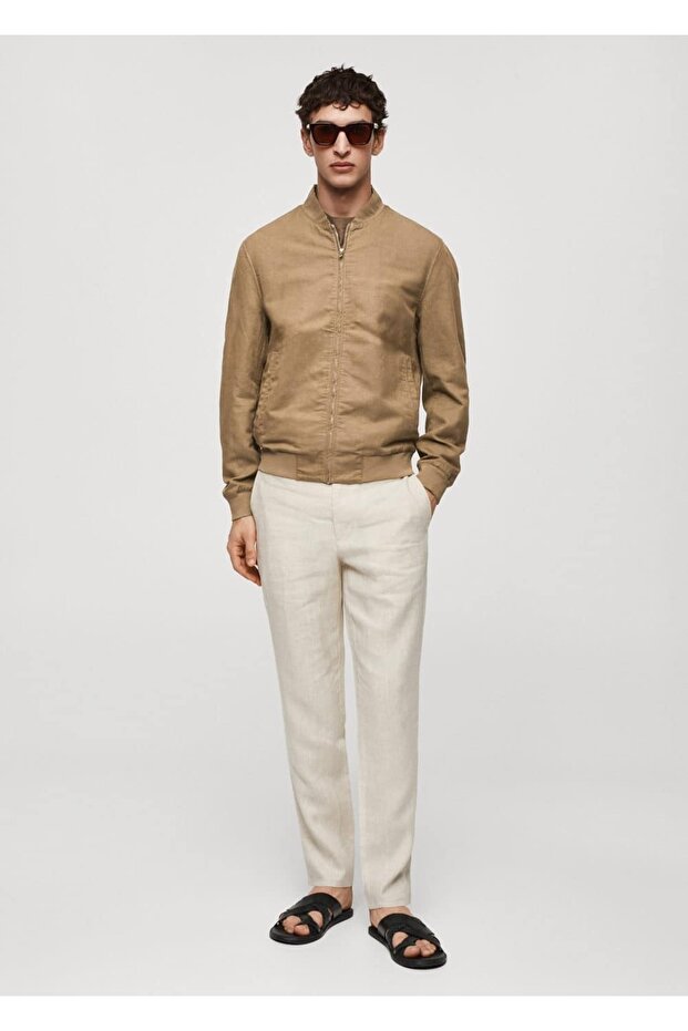 Lyocell Linen Bomber Jacket - 2