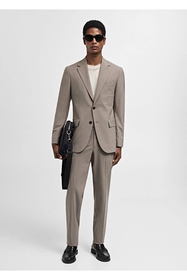 Slim Fit Cold Wool Blazer Jacket - 2