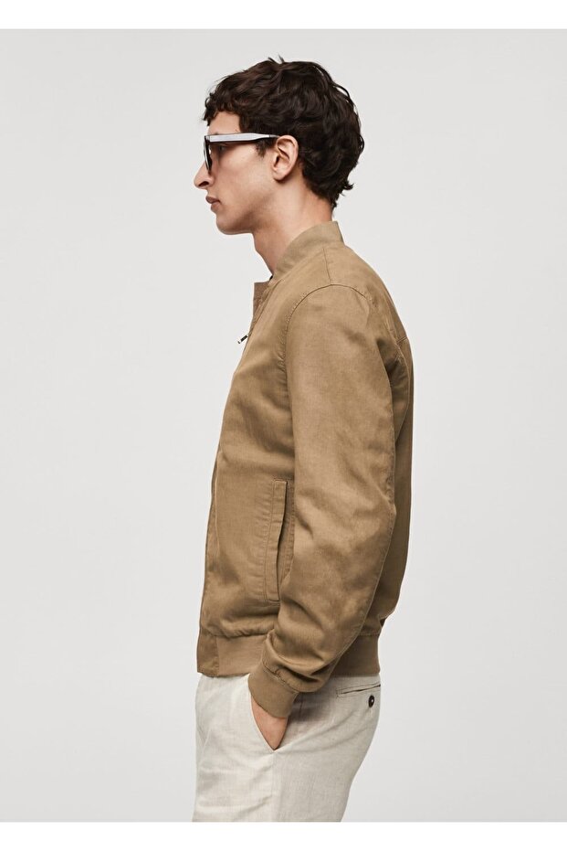Lyocell Linen Bomber Jacket - 5