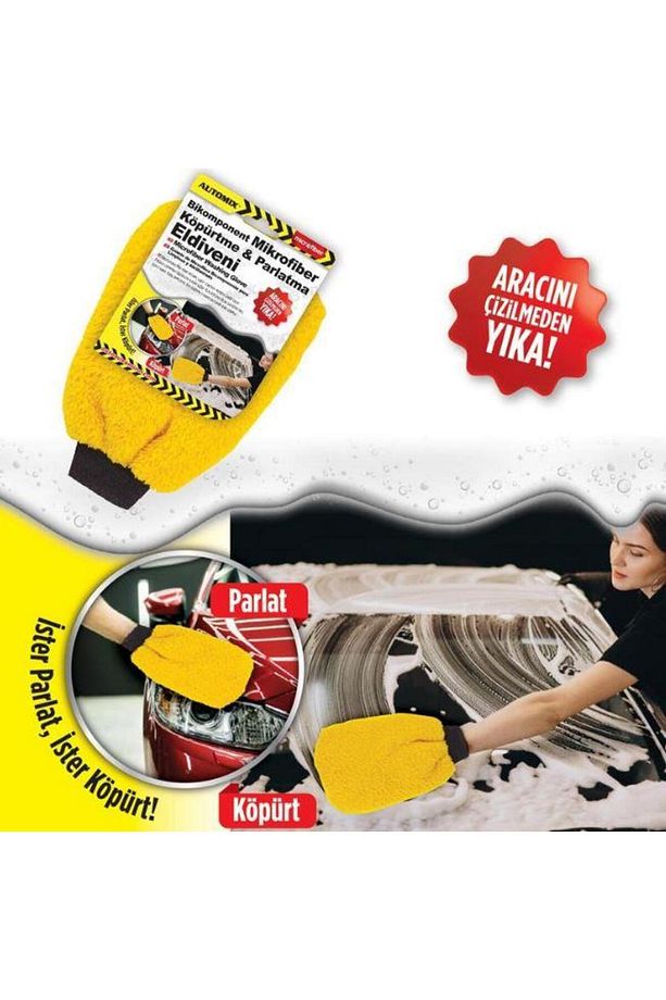 Bikomponent Mikrofiber Köpürtme Ve Parlatma Eldiveni - 2