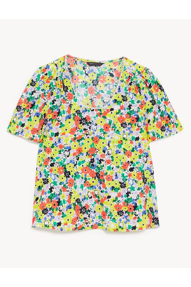 Regular Fit Kısa Kollu Bluz - 5