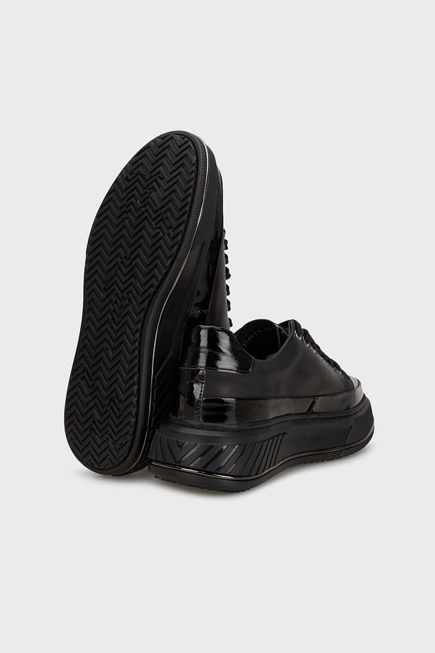 Hakiki Deri Bağcıklı Kalın Tabanlı Sneaker Ayakkabı Erkek AYAKKABI 15220199S2 - 4
