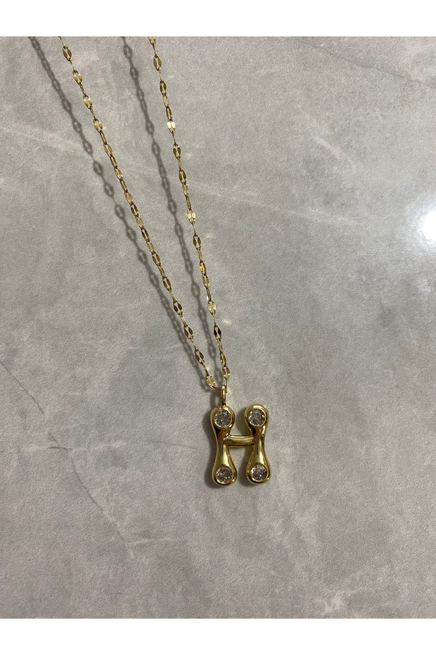 Çelik harf kolye - 1