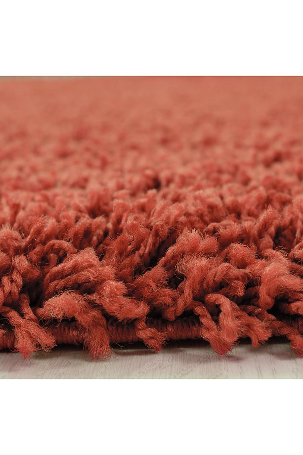 Yuvarlak Soft Shaggy yüksek tüylü düz Kiremit Rengi Çocuk Odası Oturma Odası Salon Mutfak Halısı - 4