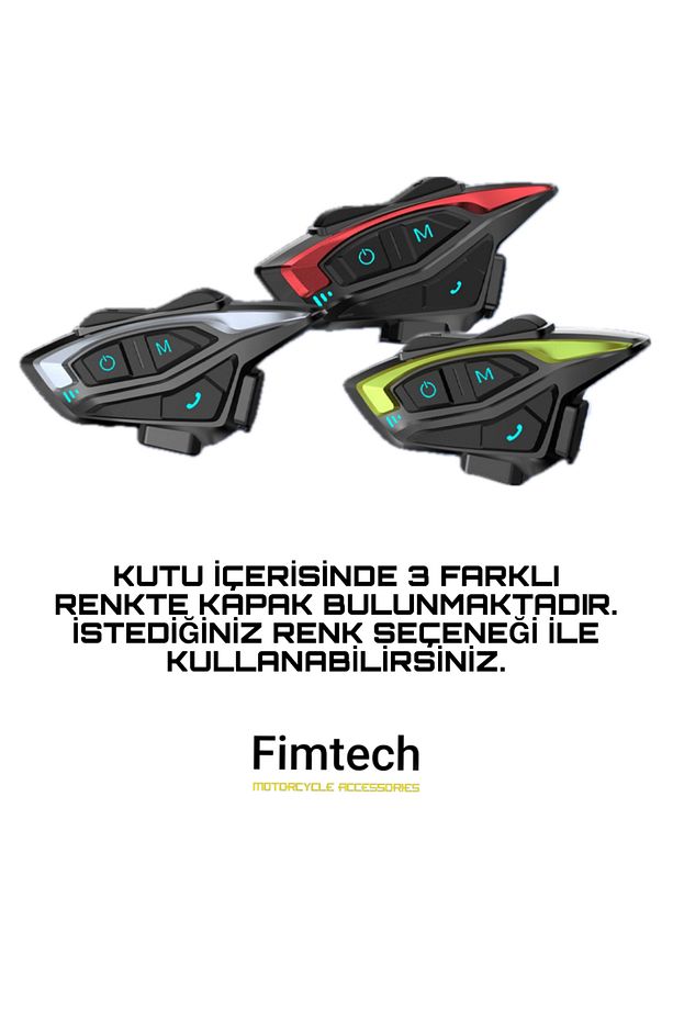 8 Kişilik Motosiklet Kask Interkom Bluetooth Intercom Kulaklık Seti - 5