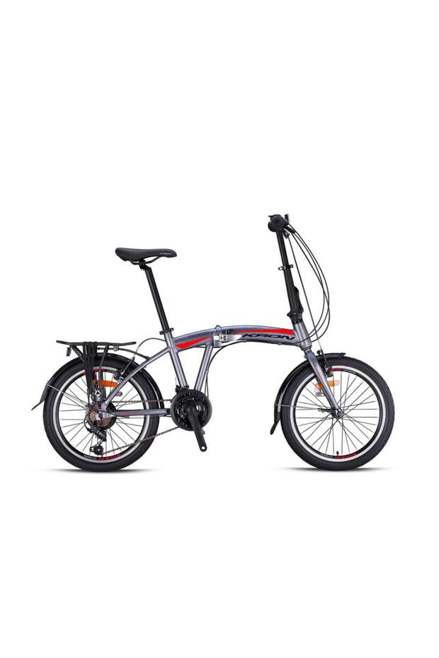 Fd2000 - 20 Jant Katlanır Bisiklet V-fren Gri-kırmızı - 1