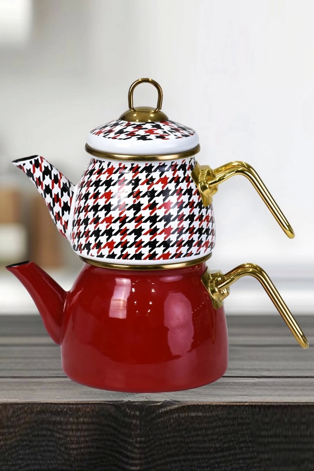 Forte Red Mini Model Emaye Çaydanlık - 1
