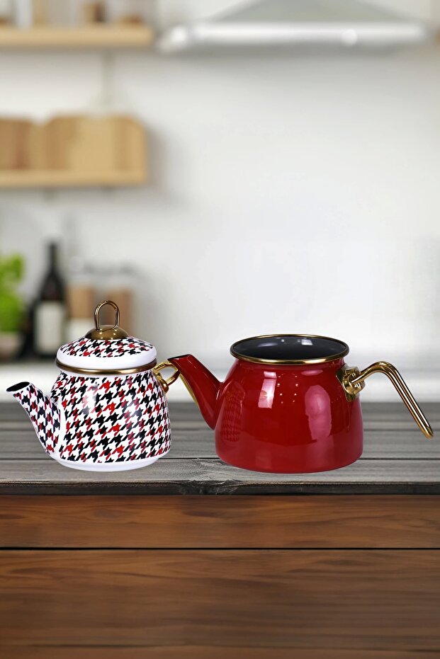Forte Red Mini Model Emaye Çaydanlık - 3