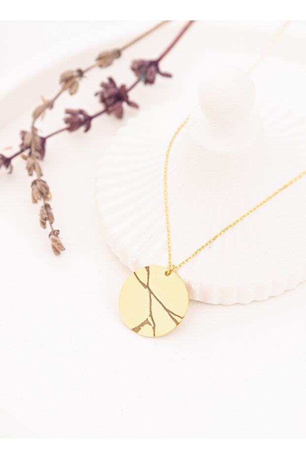 925 AYAR GÜMÜŞ KİNTSUGİ KOLYE - 2