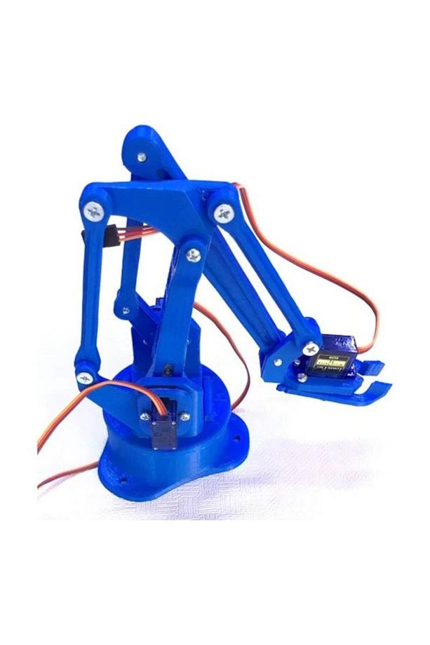 Robot Kol Kiti 3d Baskı Birleşmiş Halde Robot Kol - Mavi - 1