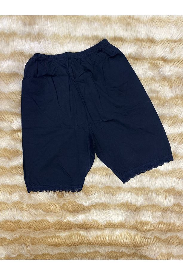 Dantel Detaylı Kasın Desenlı Şort Pijama Altı - 3