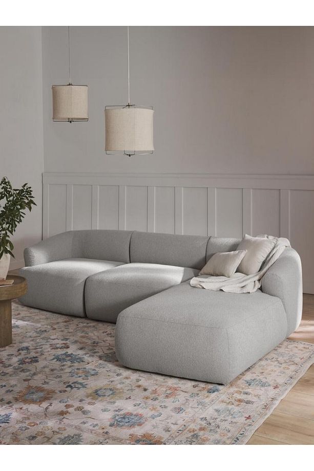 Wolke Modüler Köşe, Özel Bukle Kumaş Yumuşak Soft Oturum - Home - 2