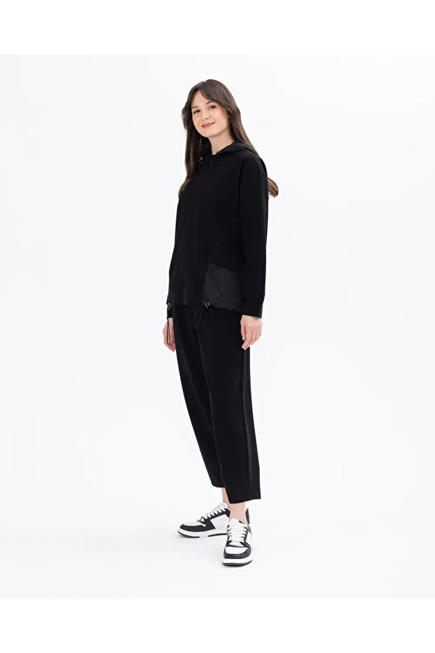 Kapüşonlu Basic Sweatshirt - 2