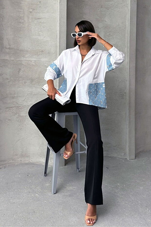 PULLU KOT DETAYLI GÖMLEK - 2