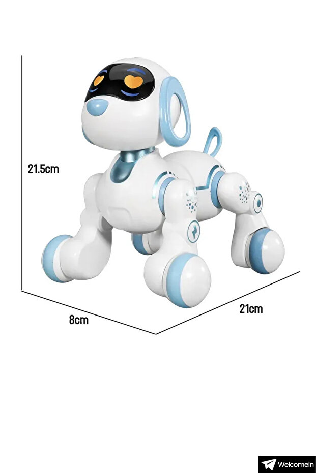 Oyuncak 30 Fonksiyon Uzaktan Kumandalı Şarjlı Sesli Işıklı Dokunma Algılama Programlama Robot Köpek - 7