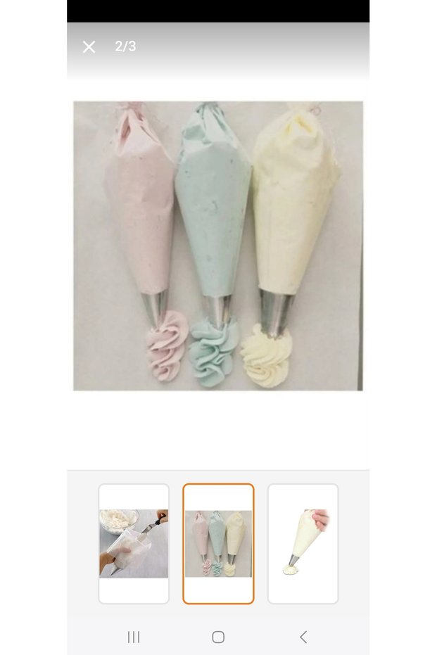 Medium Size Creams Squeeze Bag and 6 Small Metal Tips Set